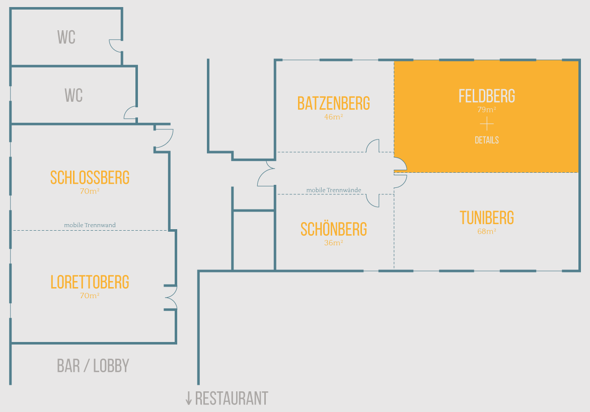 
Feldberg
Bis 40 Personen | 79m²

