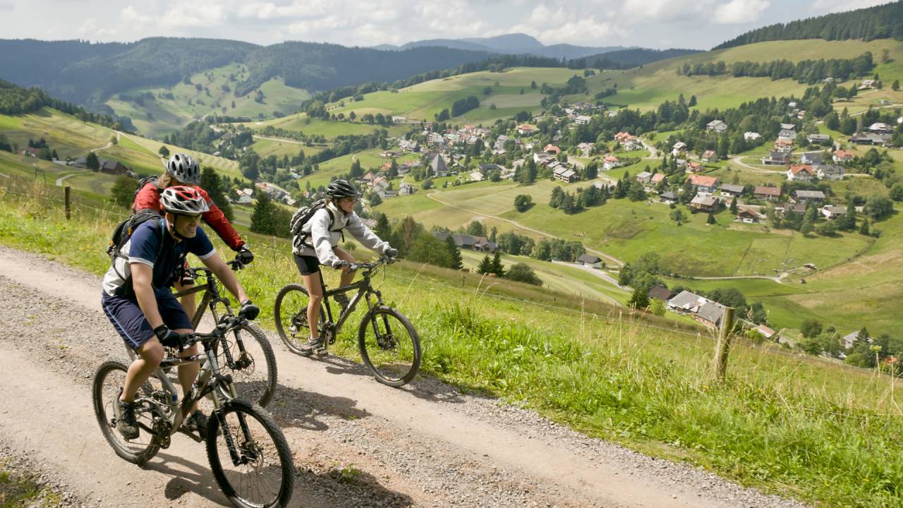 Fahrradfahrer im Schwarzwald